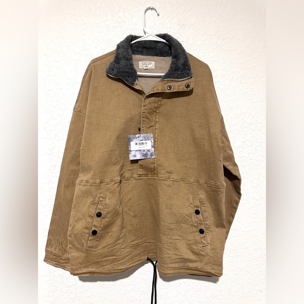 The Hideout Clothing, Fur 1/2 zip Dawn Mock Neck Anorak, size med, Unisex, NWT - Picture 4 of 13